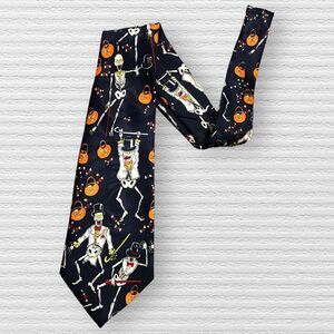 Halloween Dancing Skeleton Neck Tie